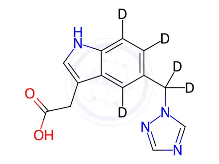 Chemical structure of Triazolomethylindole-3-acetic Acid-d5