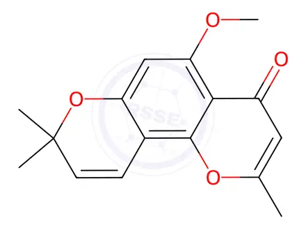 Chemical structure of 5-O-Methylalloptaeroxylin