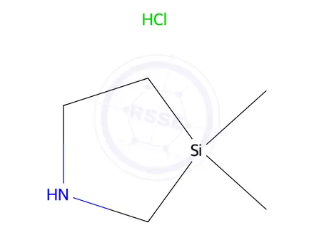 Chemical structure of 3,3-dimethyl-1,3-azasilolidine hydrochloride
