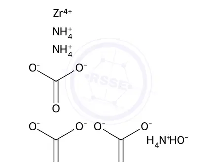 Chemical structure of Ammonium tricarbonatozirconate