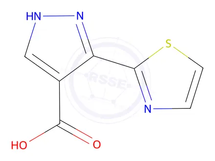 Chemical structure of 3-(Thiazol-2-yl)-1h-pyrazole-4-carboxylic acid