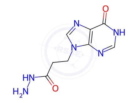 Chemical structure of 3-(6-Oxo-1H-purin-9(6H)-yl)propanehydrazide