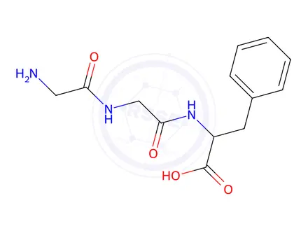 Chemical structure of 2-(2-(2-Aminoacetamido)acetamido)-3-phenylpropanoic acid