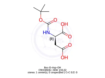 Chemical structure of Boc-D-Asp-OH