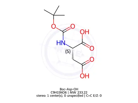 Chemical structure of Boc-Asp-OH