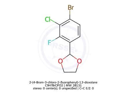 Chemical structure of 2-(4-Brom-3-chloro-2-fluorophenyl)-1,3-dioxolane