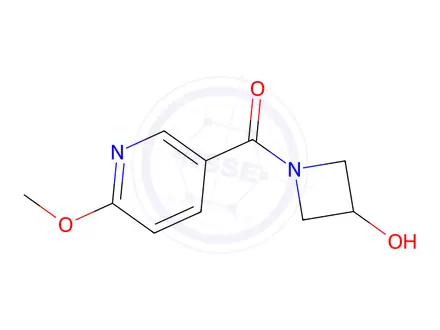 Chemical structure of 1-(6-Methoxypyridine-3-carbonyl)azetidin-3-ol