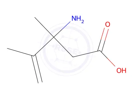 Chemical structure of (+/-)-3-Amino-3,4-dimethylpent-4-enoic acid