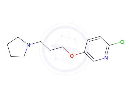 Chemical structure of 2-Chloro-5-(3-(pyrrolidin-1-yl)propoxy)pyridine