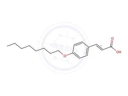 Chemical structure of (E)-3-[4-(Octyloxy)phenyl]-2-propenoic acid
