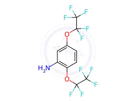 Chemical structure of 2,5-DI(1,1,2,2,2-PENTAFLUOROETHOXY)ANILINE