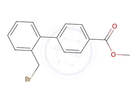 Chemical structure of Methyl 4'-bromomethylbiphenyl-2-carboxylate