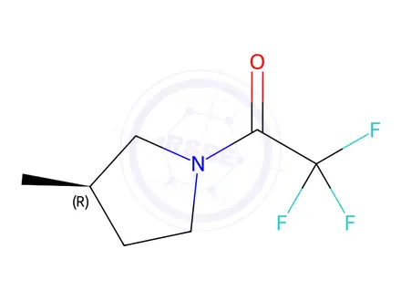 Chemical structure of Pyrrolidine, 3-methyl-1-(trifluoroacetyl)-, (R)-(9CI)