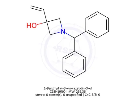 Chemical structure of 1-Benzhydryl-3-vinylazetidin-3-ol