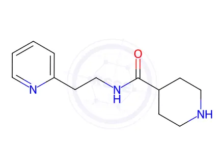 Chemical structure of N-[2-(Pyridin-2-yl)ethyl]piperidine-4-carboxamide Dihydrochloride