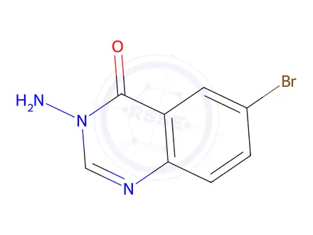 Chemical structure of 3-Amino-6-bromo-3,4-dihydroquinazolin-4-one