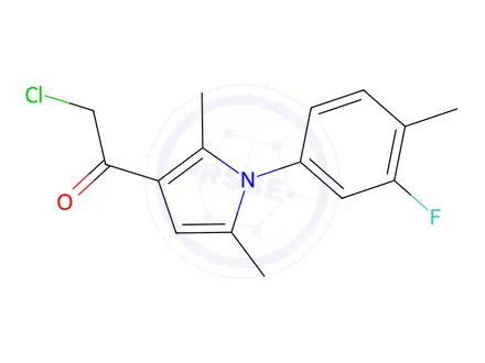 Chemical structure of 2-Chloro-1-[1-(3-Fluoro-4-Methylphenyl)-2,5-Dimethyl-1h-Pyrrol-3-Yl]Ethan-1-One