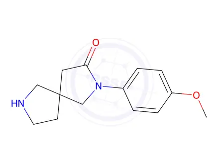 Chemical structure of 2-(4-Methoxyphenyl)-2,7-Diazaspiro[4.4]Nonan-3-One