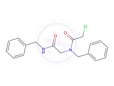 Chemical structure of N-Benzyl-N-[2-(benzylamino)-2-oxoethyl]-2-chloroacetamide