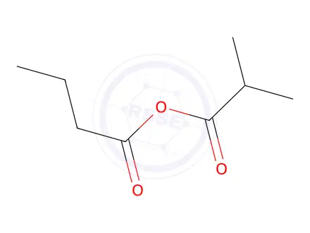 Chemical structure of butanoic-2-methylpropanoic anhydride