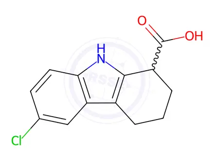 Chemical structure of 6-CHLORO-2,3,4,9-TETRAHYDRO-1H-CARBAZOLE-1-CARBOXYLIC ACID