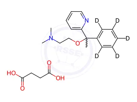 Chemical structure of Doxylamine-d5 Succinate