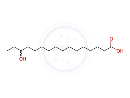 Chemical structure of 14-Hydroxyhexadecanoic acid