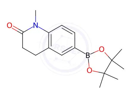 Chemical structure of 1-Methyl-6-(4,4,5,5-tetramethyl-1,3,2-dioxaborolan-2-yl)-3,4-dihydroquinolin-2(1H)-one
