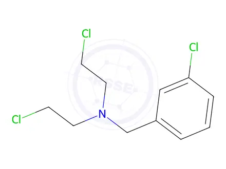 Chemical structure of 2-Chloro-N-(3-chlorobenzyl)-N-(2-chloroethyl)ethan-1-amine