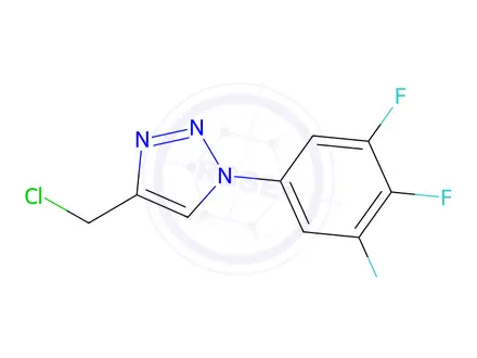 Chemical structure of 4-(Chloromethyl)-1-(3,4,5-trifluorophenyl)-1H-1,2,3-triazole
