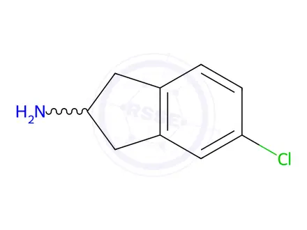 Chemical structure of 5-chloro-2,3-dihydro-1H-inden-2-amine