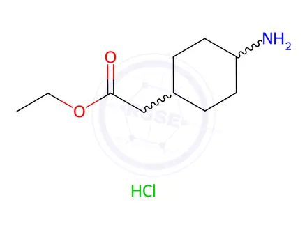 Chemical structure of Ethyl cis-4-aminocyclohexaneacetate hydrochloride