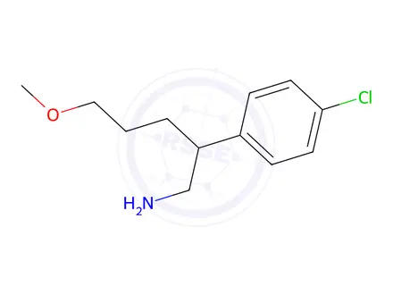 Chemical structure of 2-(4-Chlorophenyl)-5-methoxypentan-1-amine