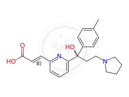 Chemical structure of Acrivastine Carboxylic Acid Precursor E-Isomer