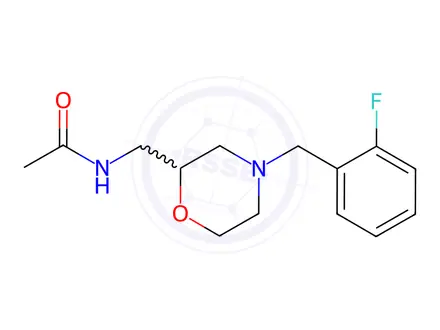Chemical structure of N-((4-(2-fluorobenzyl)morpholin-2-yl)methyl)acetamide
