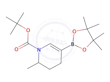 Chemical structure of Tert-butyl 2-methyl-5-(4,4,5,5-tetramethyl-1,3,2-dioxaborolan-2-yl)-3,4-dihydropyridine-1(2H)-carboxylate