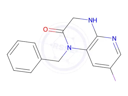 Chemical structure of 1-Benzyl-7-iodo-3,4-dihydropyrido[2,3-b]pyrazin-2(1H)-one