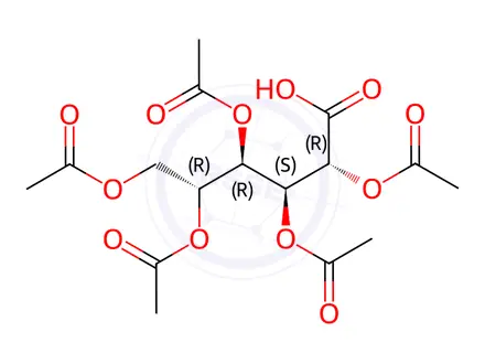 Chemical structure of Penta-O-acetyl-D-gluconic Acid