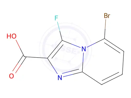 Chemical structure of 5-Bromo-3-fluoroimidazo[1,2-a]pyridine-2-carboxylic acid