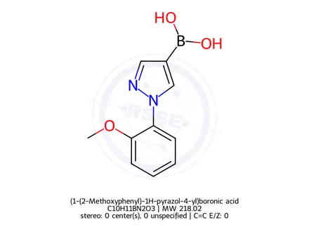 Chemical structure of (1-(2-Methoxyphenyl)-1H-pyrazol-4-yl)boronic acid