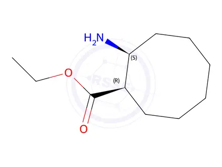 Chemical structure of Rel-ethyl (1R,2S)-2-aminocyclooctane-1-carboxylate
