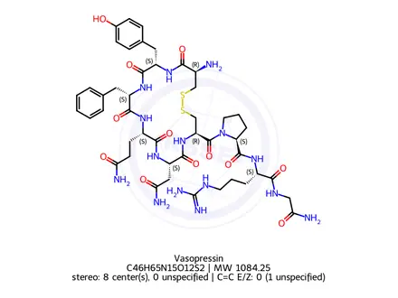 Chemical structure of Vasopressin