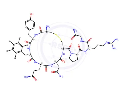 Chemical structure of Arginine Vasopressin-d5