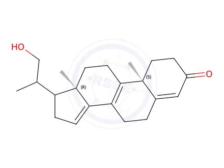 Chemical structure of (10S,13R)-17-(1-Hydroxypropan-2-yl)-10,13-dimethyl-1,2,6,7,10,11,12,13,16,17-decahydro-3H-cyclopenta[a]phenanthren-3-one