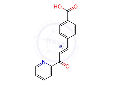 Chemical structure of 4-[3-Oxo-3-(2-pyridyl)-1-propenyl]benzoic Acid