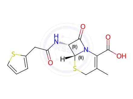 Chemical structure of Cefalotin Impurity A