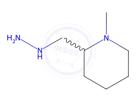 Chemical structure of Piperidine, 2-(hydrazinomethyl)-1-methyl-(9CI)