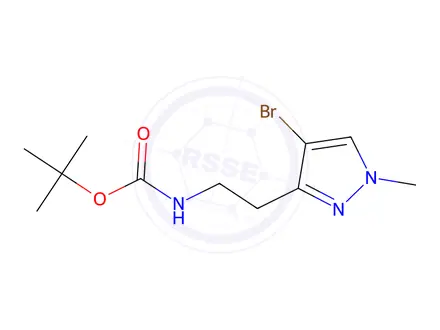 Chemical structure of Tert-butyl (2-(4-bromo-1-methyl-1H-pyrazol-3-yl)ethyl)carbamate