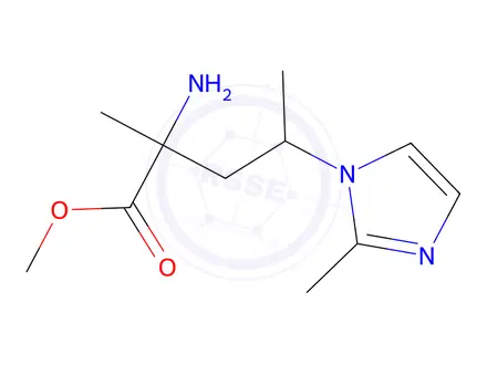 Chemical structure of Methyl 2-amino-2-methyl-4-(2-methyl-1h-imidazol-1-yl)pentanoate