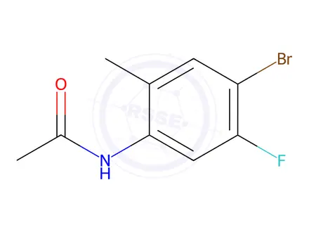 Chemical structure of N-(4-Bromo-5-fluoro-2-methylphenyl)acetamide